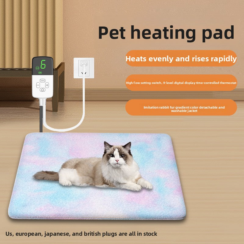 Electric pet heating pad with removable cover, main product photo