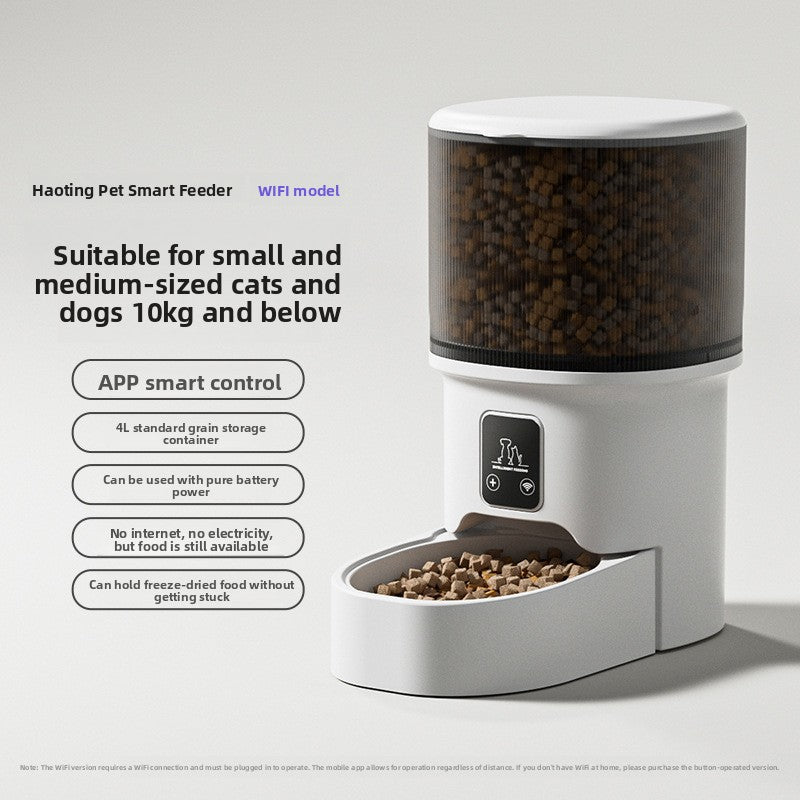 Smart Automatic Pet Feeder with Video Camera, Wi-Fi App Control, 3L Capacity and Timer