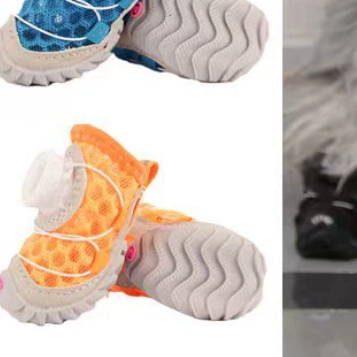 Soft sole anti slip shoes for small dogs in blue, view 23