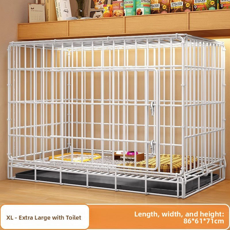 Small dog crate with separate toilet area, second detail photo