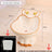 Ceramic Elevated Pet Bowl with Anti-Spill Slanted Opening and Double Ears in Cute Designs
