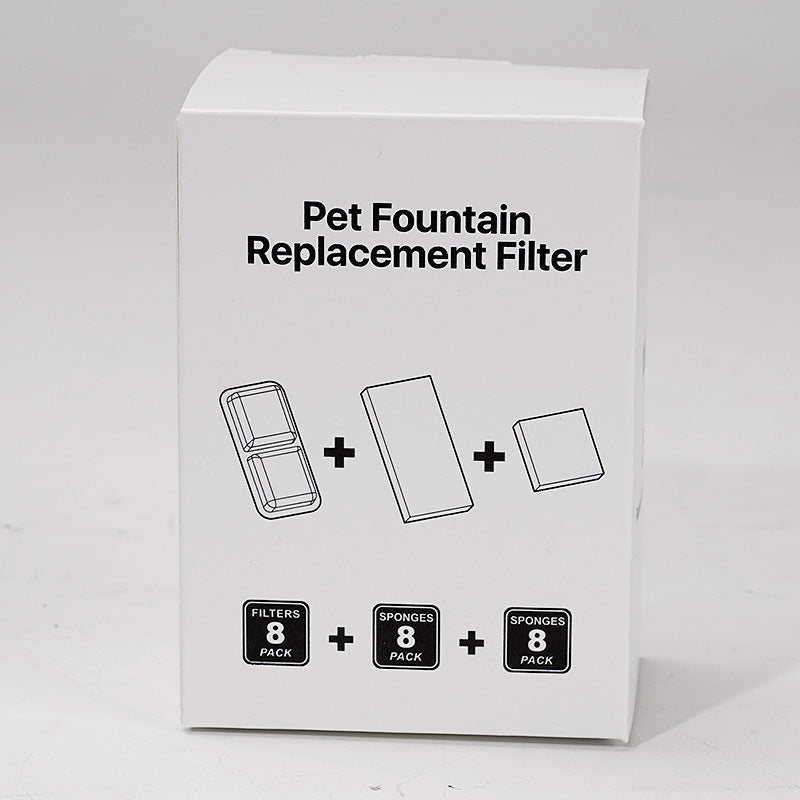 Replacement Filter Cotton and Activated Carbon Pack for Pet Water Dispensers