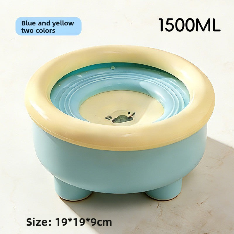 Non-Spill Floating Water Bowl for Dogs with Splash-Proof Design and Filter Pack Options