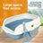 Ventilated Semi-Enclosed Cat Litter Box, Anti-Scatter Design