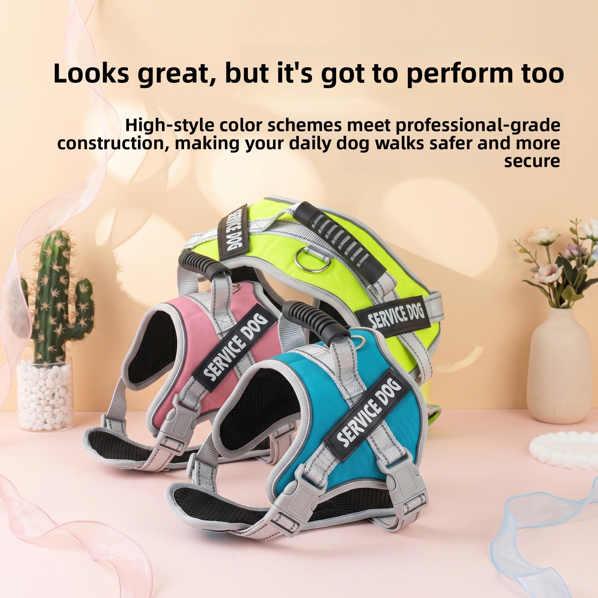 Breathable mesh no-choke dog harness in Oxford cloth, product image 3