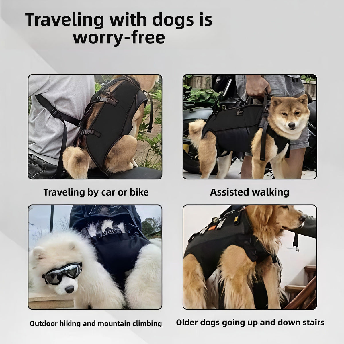 Breathable nylon pet carrier bag with crossbody strap, product image 2