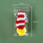 Knitted Christmas pet scarf with red and white festive stripes, view 5