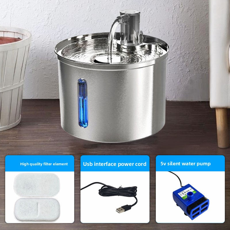 Stainless Steel Quiet Pet Water Dispenser