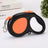 Retractable dog lead with instant brake and flat tape in blue