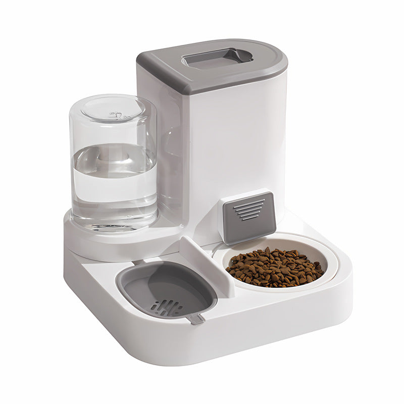 Automatic Pet Feeder and Water Dispenser for Pets with Optional Steel or Ceramic Bowl