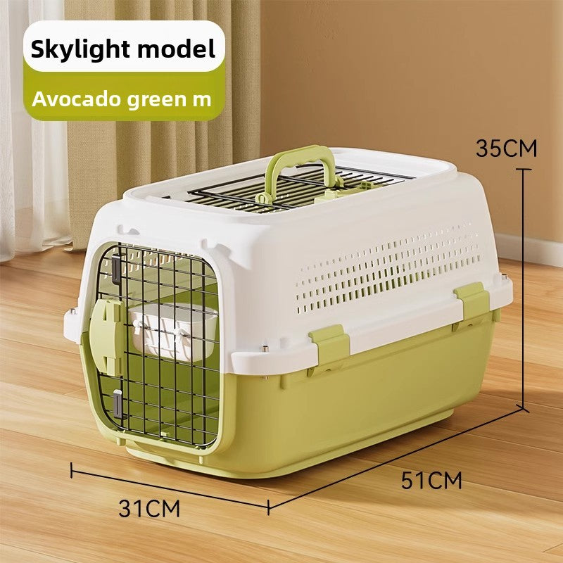 Plastic cat travel carrier with air vents and carry handle, photo 25