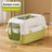Plastic cat travel carrier with air vents and carry handle, photo 25