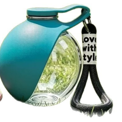 Foldable Dog Outdoor Water Cup with Carry Hook, Leak-Proof, Portable Travel Bowl