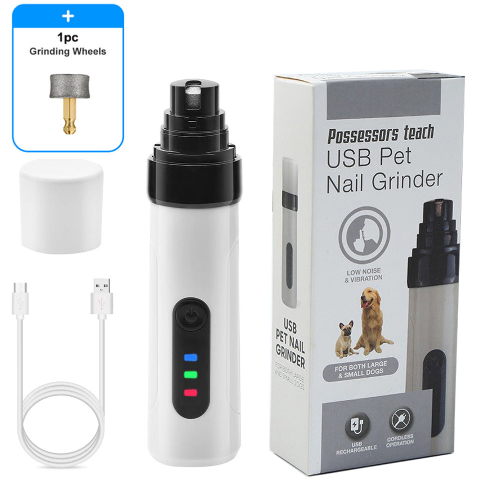 Dual-Speed Electric Pet Nail Grinder, Quiet Diamond Claw File