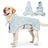 Striped quick dry dog bathrobe towels in pink and green