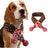 Christmas knitted pet scarf for dogs and cats in Red, top view