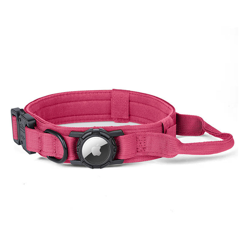 Wide nylon dog collar with AirTag holder pocket, tag not included, product image 19