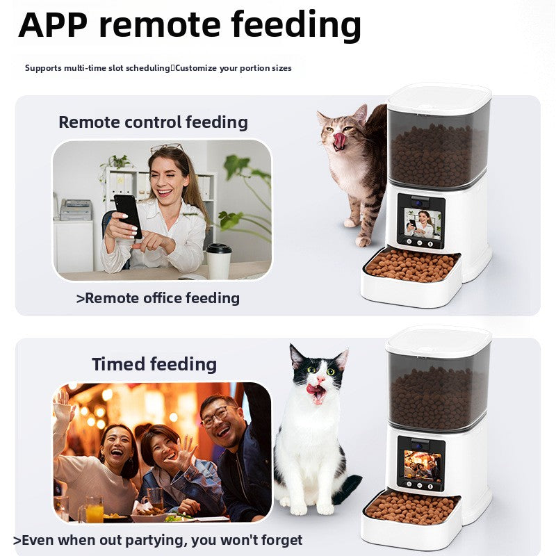 Smart Automatic Pet Feeder with Dual Cameras