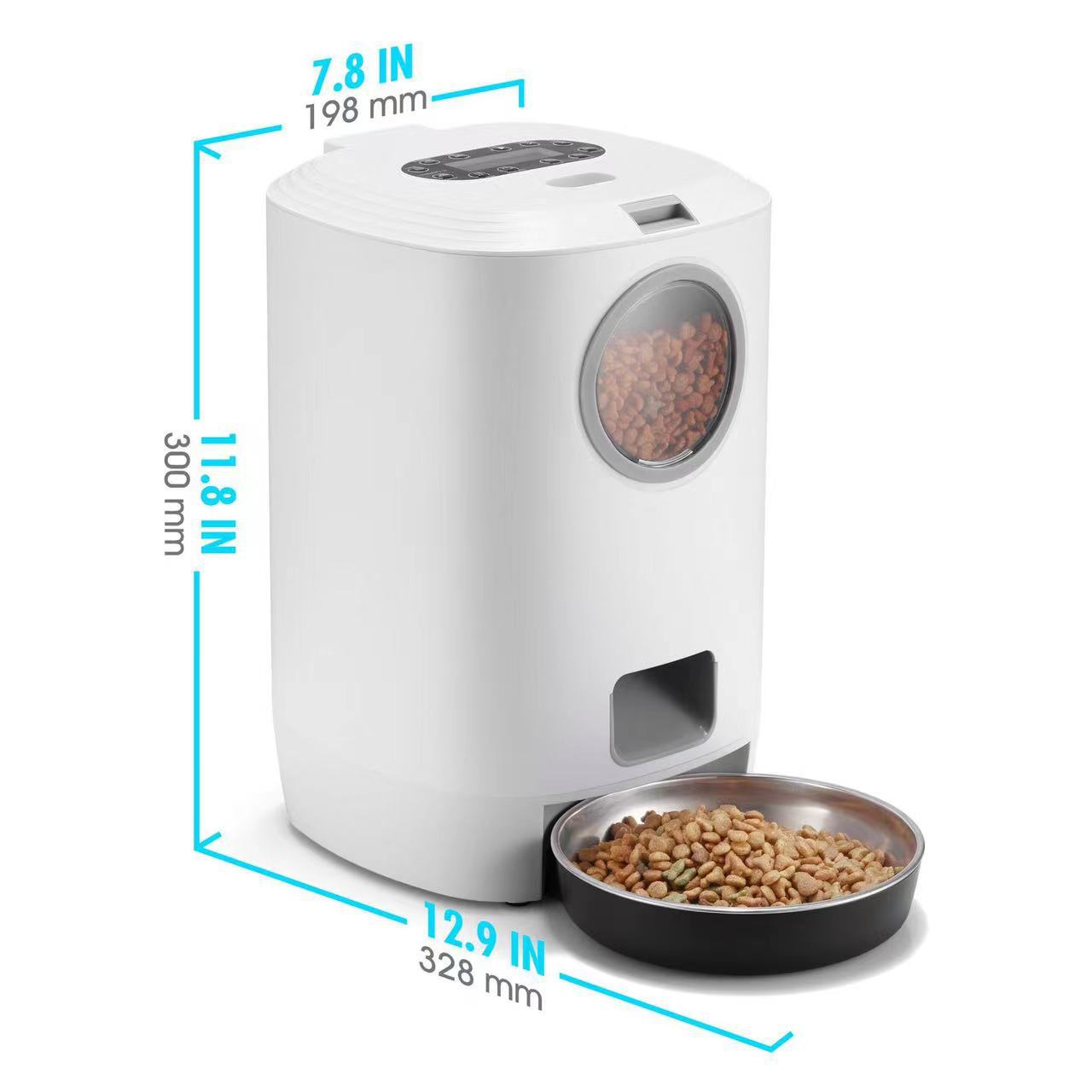 Automatic Pet Feeder 4.5L with Timed Programmable Feeding and App Control