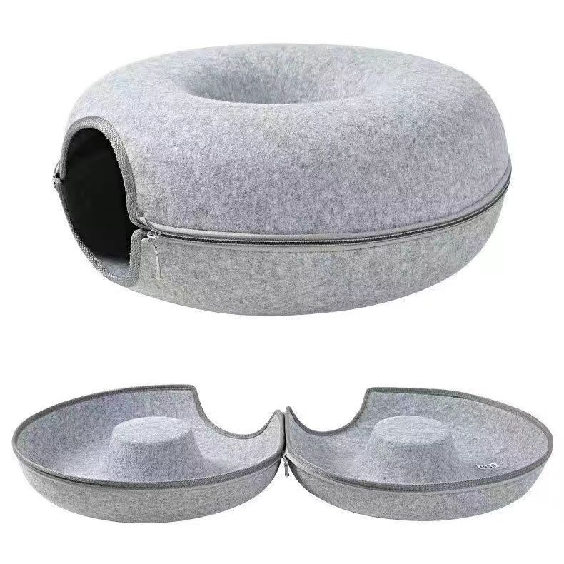 Felt cat cave nest with tunnel and climbing frame, photo 6 of 12