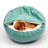 Shell shaped plush cat bed with soft washable cover, view 4 of 15