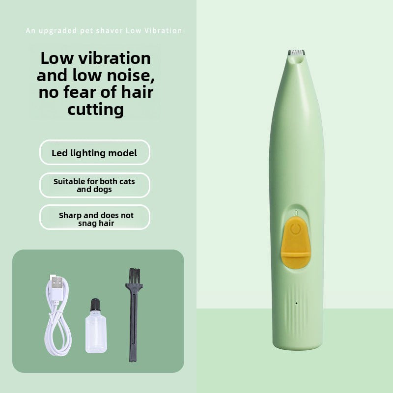 Paw Pad Hair Trimmer for Pets, Cordless with LED Light