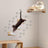 Wall-mounted pine cat climbing shelves with bed, photo 1 of 8