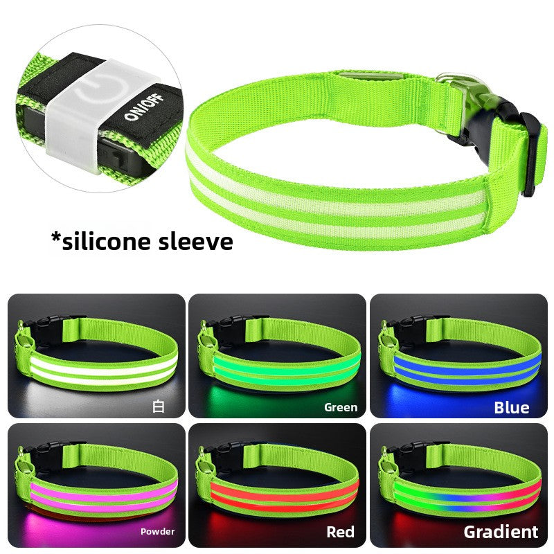 Fibre optic LED dog collar glowing in the dark, product image 21