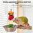 Stainless steel bird feeder with fruit fork and vegetable hook, view 1