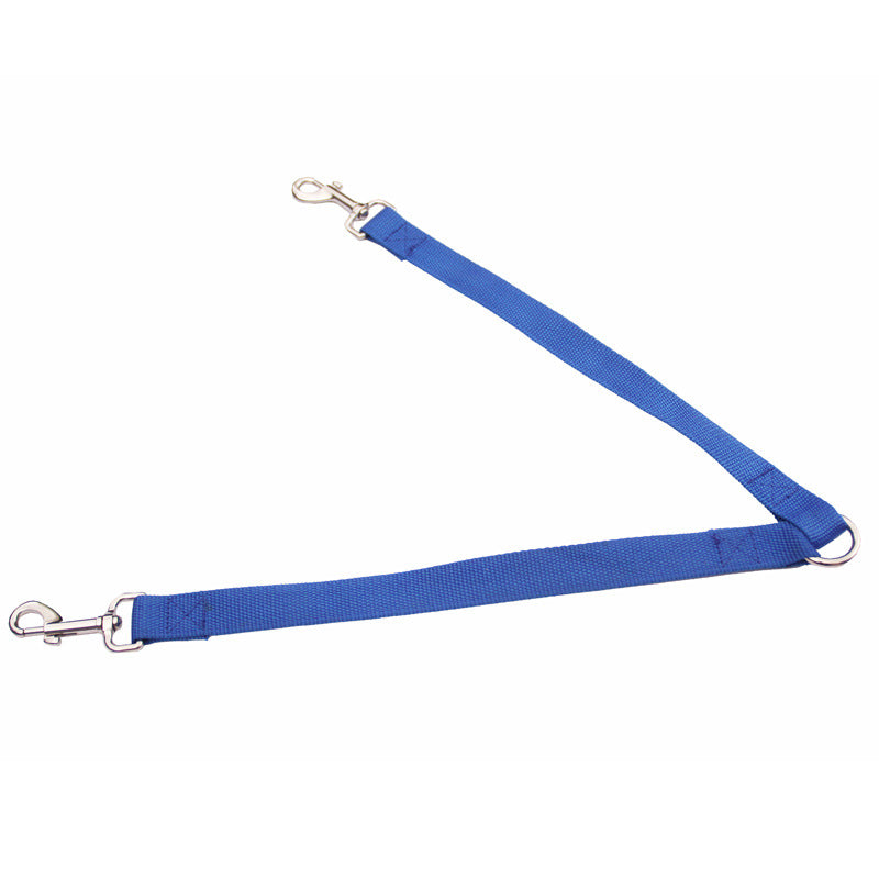 Tangle free lead splitter with two alloy clips in black