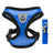 Breathable mesh vest harness in fluorescent green on a small dog