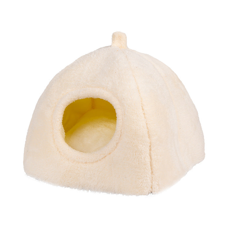 Enclosed triangle cat nest bed with cosy entrance opening, photo 10