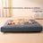 Removable washable plush dog sleeping mat in forest green