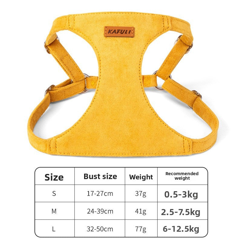 Suede-feel harness and lead for small pets, ideal for everyday use