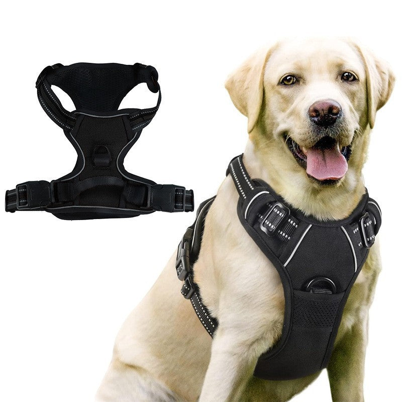 Reflective nylon vest dog harness in 8 colour options