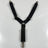 Adjustable elastic dog diaper suspender strap in plaid pattern, view 18