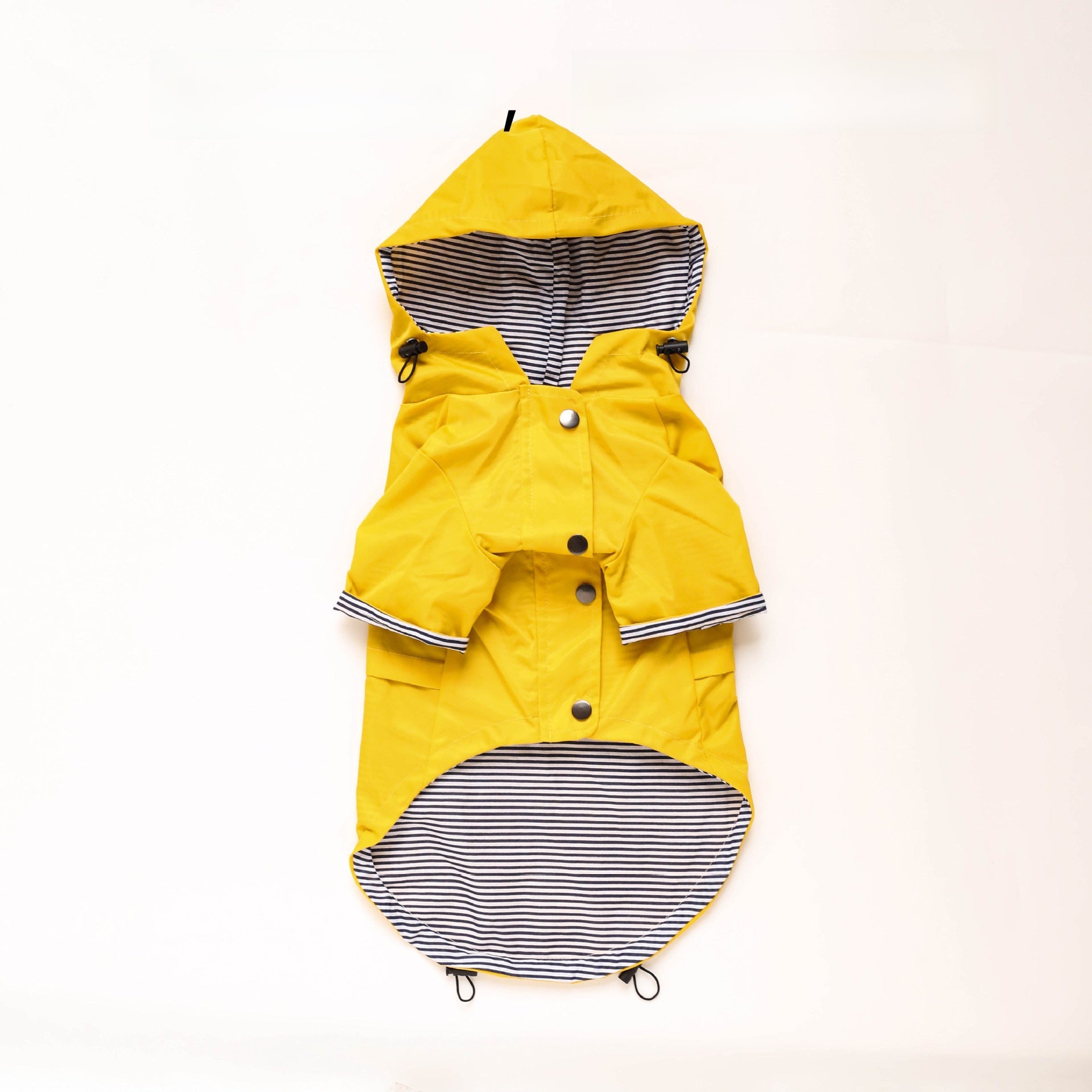 British retro thick dog raincoat with cotton lining in Pink, close-up detail