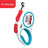 Dual head retractable lead for walking two dogs with bag holder