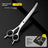 Straight, curved and thinning pet grooming shears with a matching comb