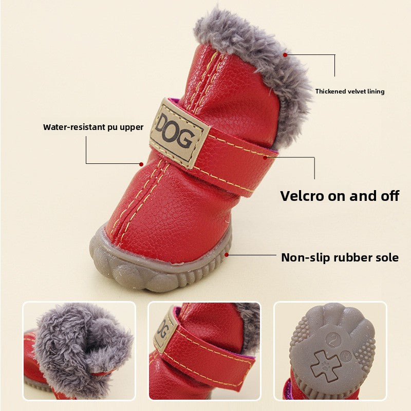 Warm winter non slip dog boots, available in 6 colours, image 3