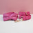 Rose red velvet dog collar and lead, 5 sizes available
