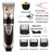 Pet Hair Clipper Set with 4 Limit Combs, Rechargeable Dual Voltage