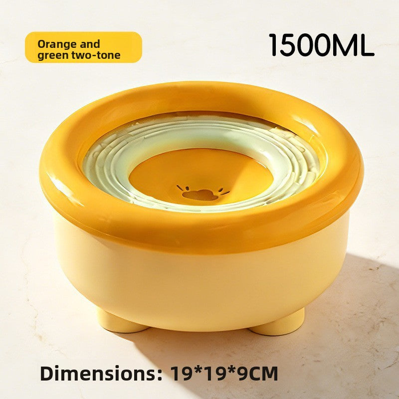Splash-Proof Floating Dog Water Bowl with Anti-Spill Structure for Small to Medium Dogs