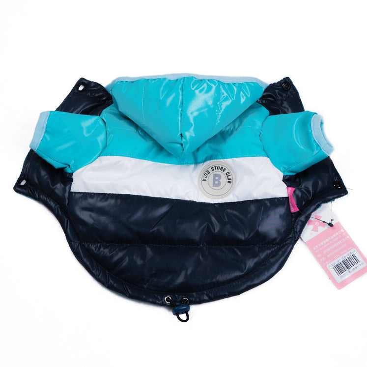 Thick cotton padded dog coats in six colours