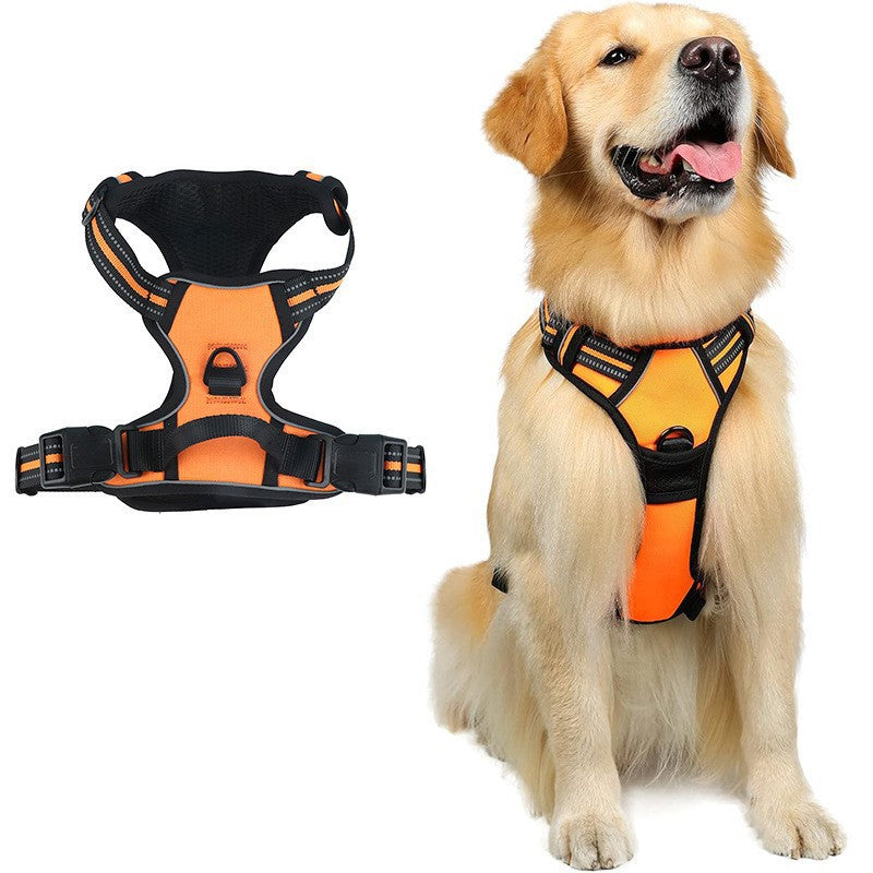 Reflective nylon vest dog harness, ideal for everyday use
