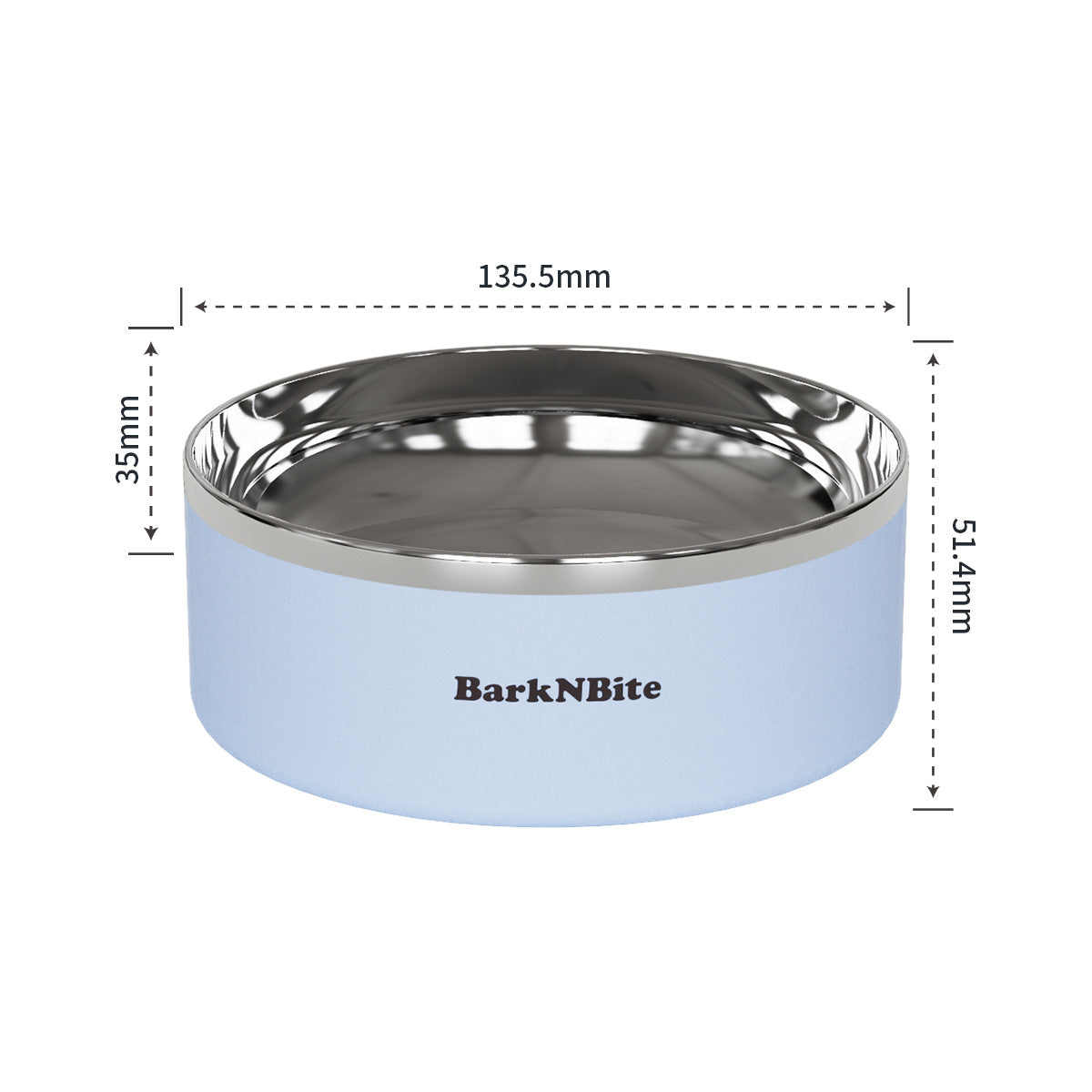 Stainless Steel Inner Slow Feeder Bowl with Weighted Anti-Spill Base for Small Pets