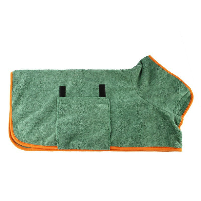 Quick Dry Dog Bathrobe Towel, Absorbent Full Body Wrap