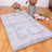 Reversible plush pet bed mat for dogs and cats, alternative angle view