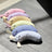 Sky blue check U-shaped pet pillow with chin rest, photo 3