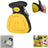 Foldable dog poop scooper in yellow with waste bag
